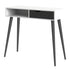 *Oslo Console Table 1 Drawer 1 Shelf in White and Black Matt